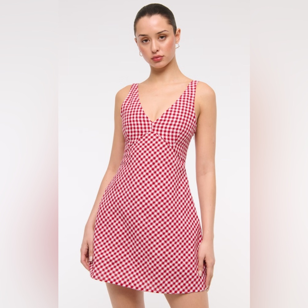 Abercrombie & Fitch Red and White Gingham Dress